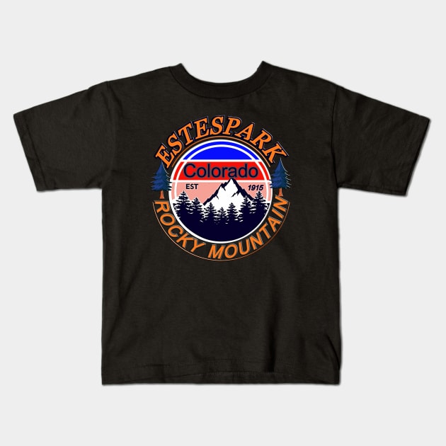 Rocky Mountain National Park Colorado Hiking Nature Outdoors Kids T-Shirt by masterpiecesai